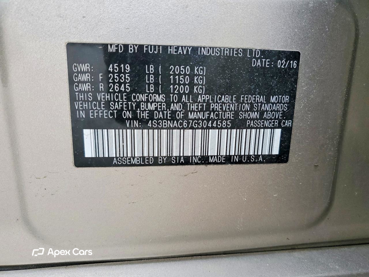 Subaru Legacy 2016
