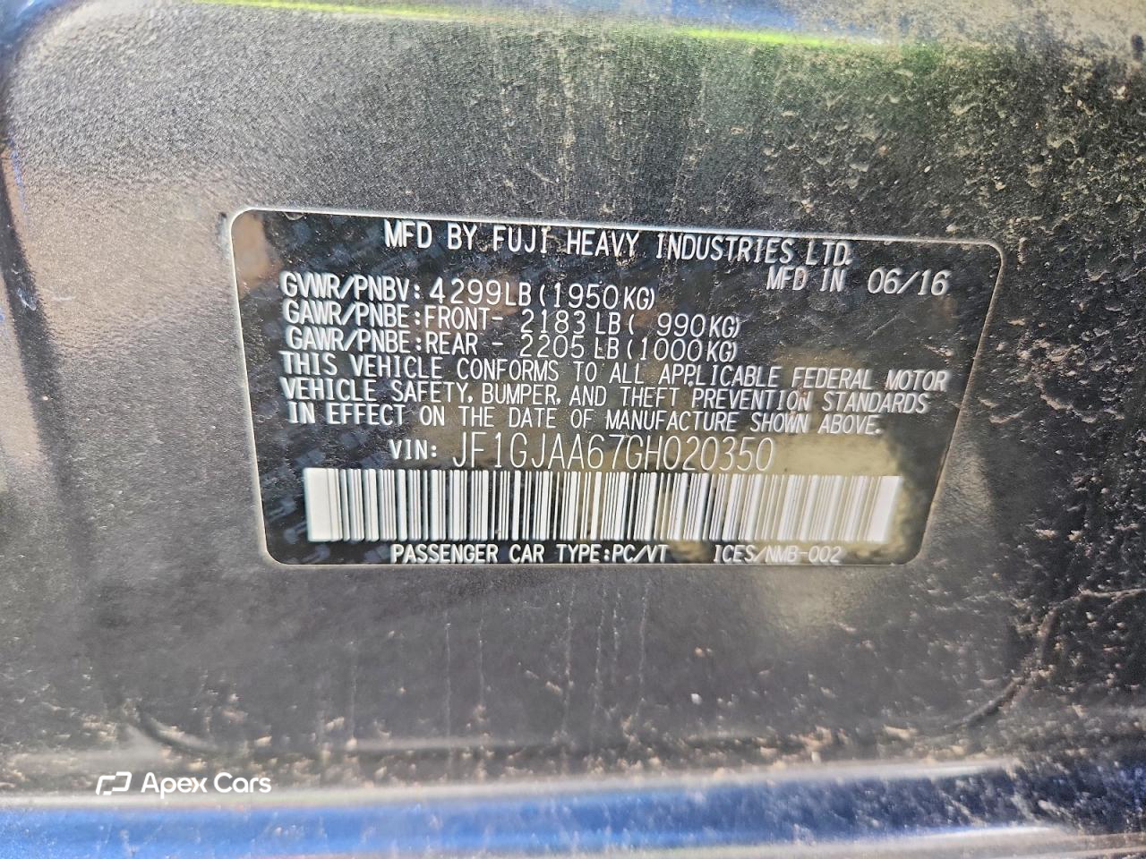 Subaru Impreza 2016