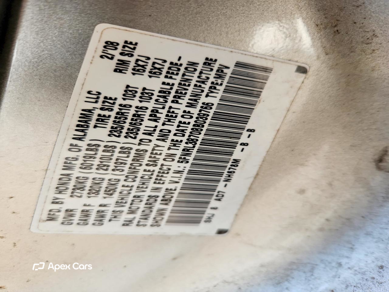 Honda Odyssey 2008
