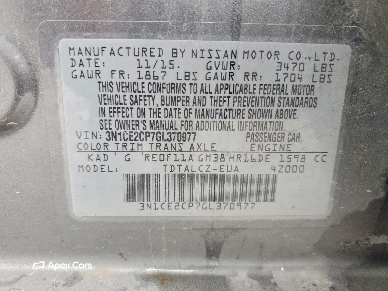 Nissan Versa 2016