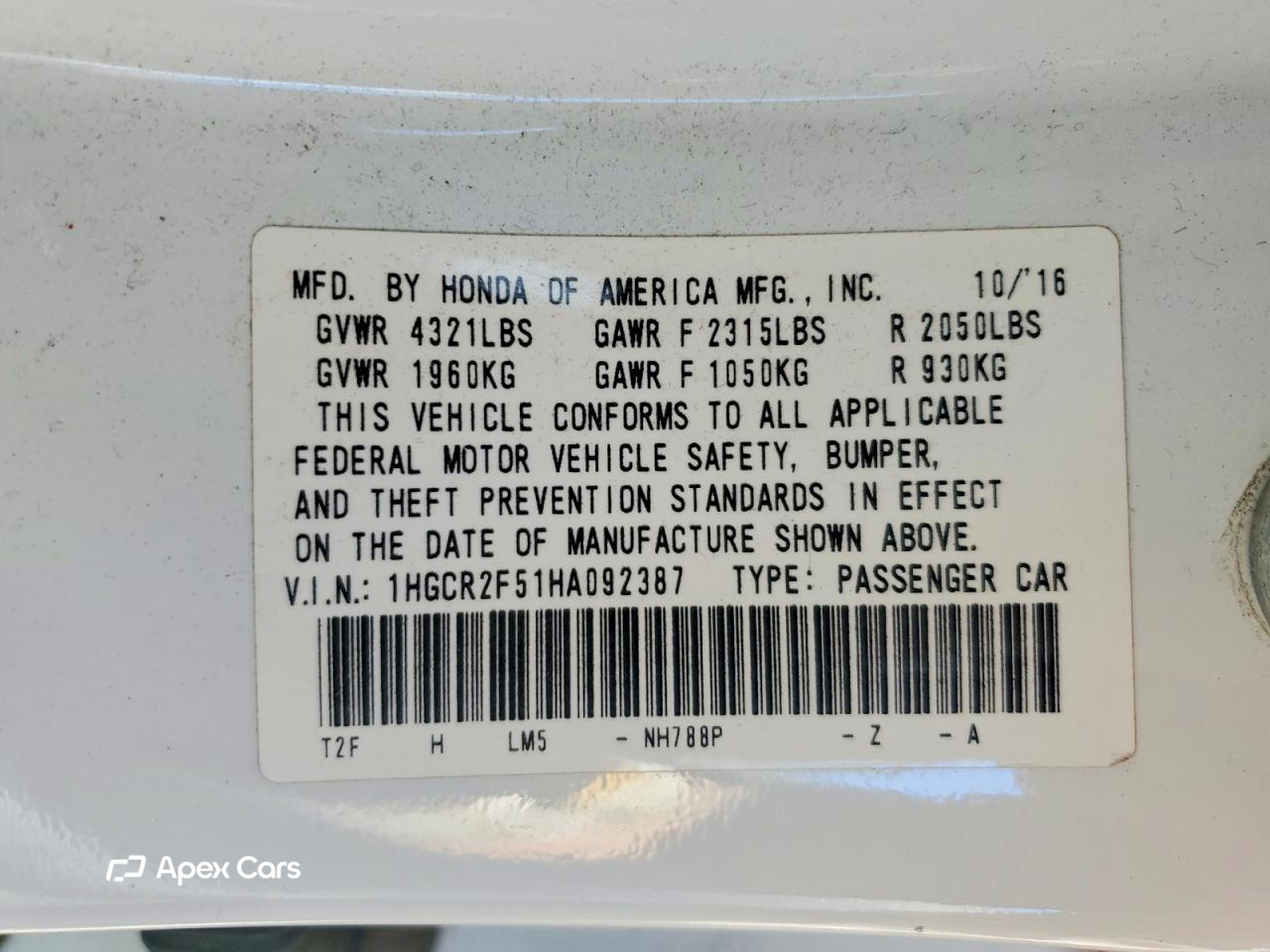 Honda Accord 2017