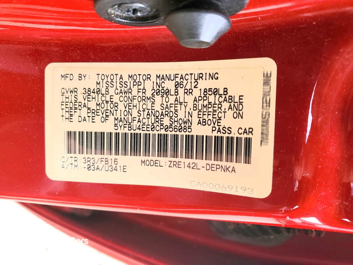 Toyota Corolla 2012