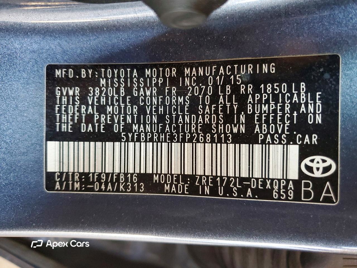 Toyota Corolla 2015