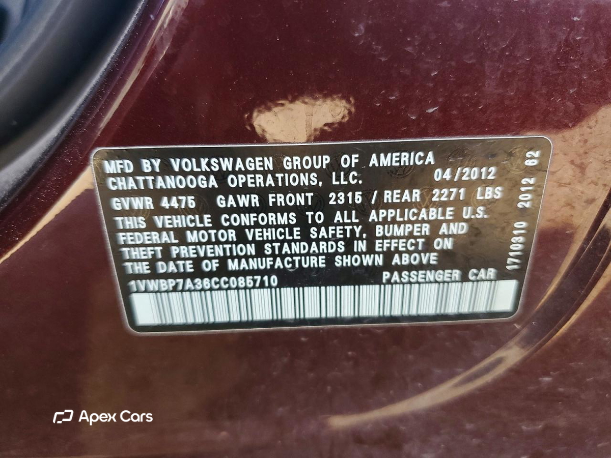 Volkswagen Passat 2012