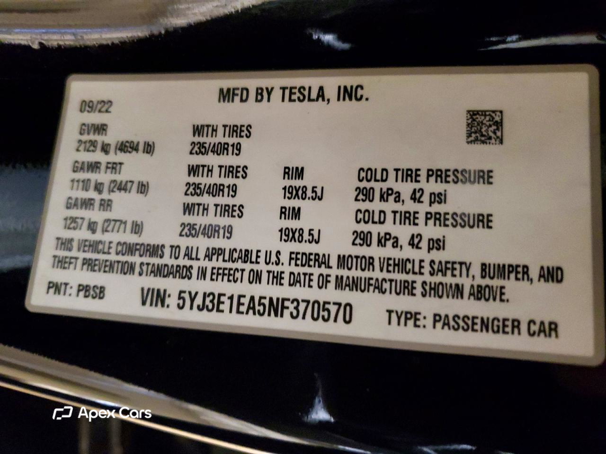 Tesla Model 3 2022