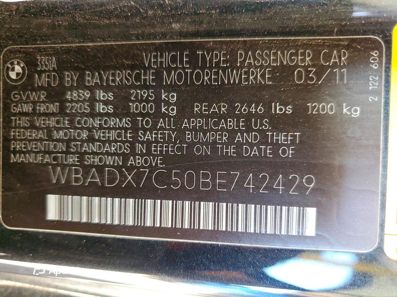 BMW Series 3 2011