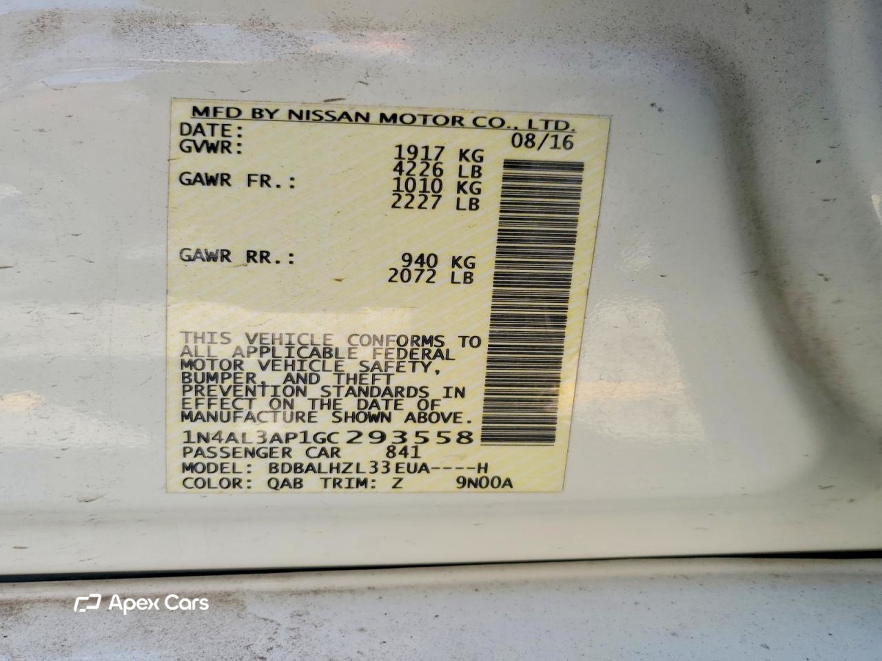 Nissan Altima 2016