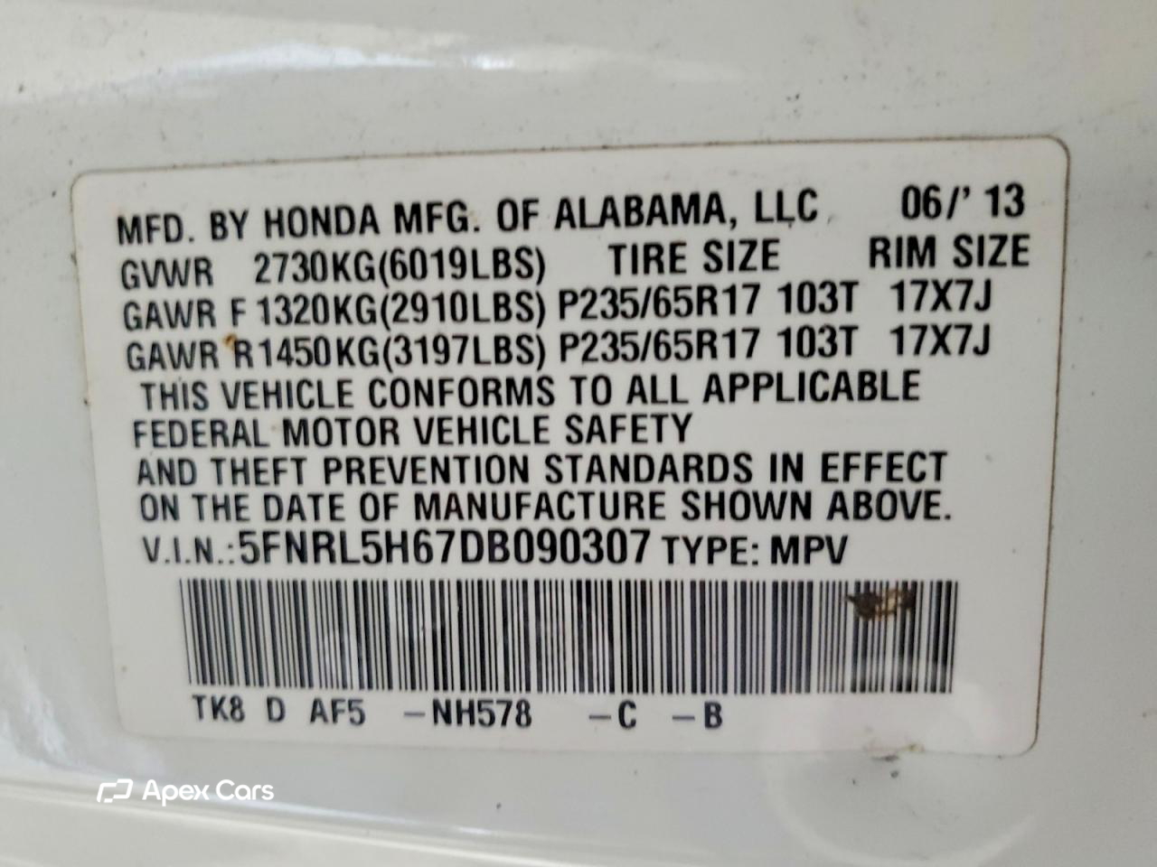 Honda Odyssey 2013
