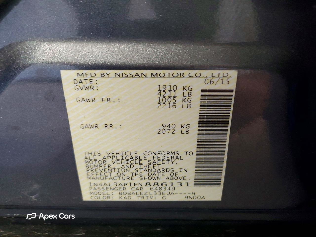 Nissan Altima 2015