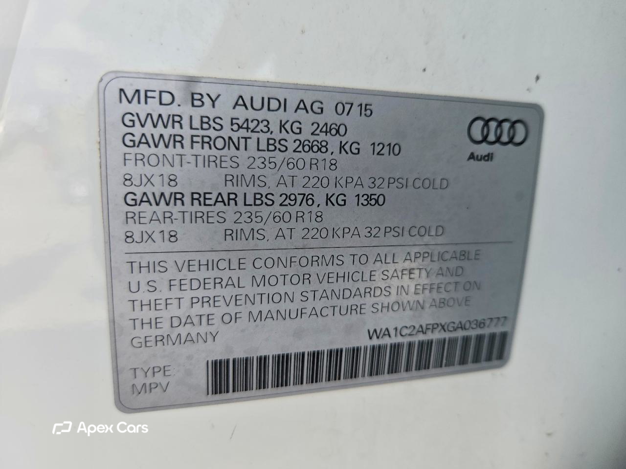 Audi Q5 2016
