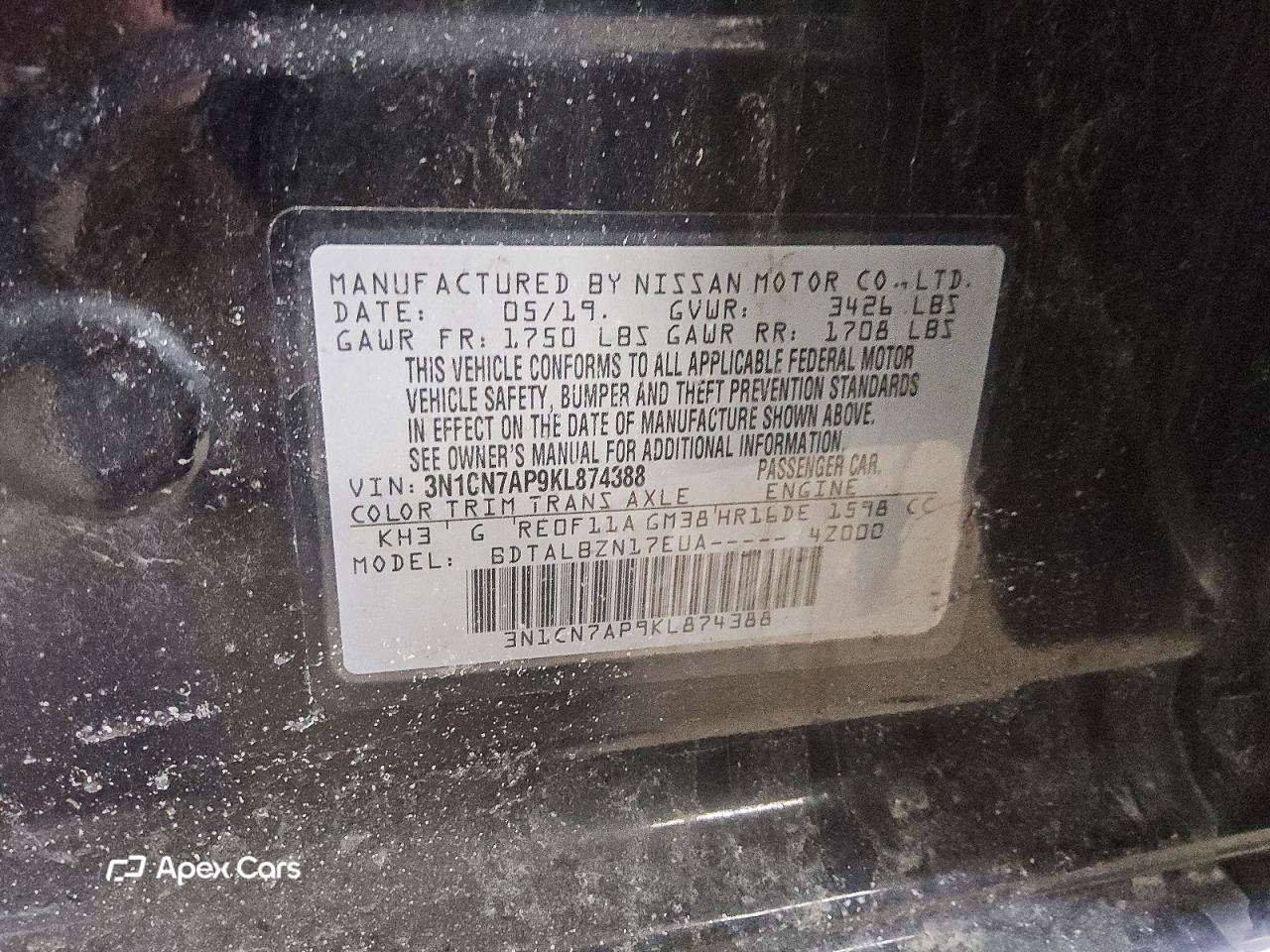 Nissan Versa 2019