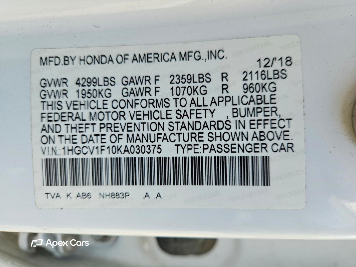 Honda Accord 2019