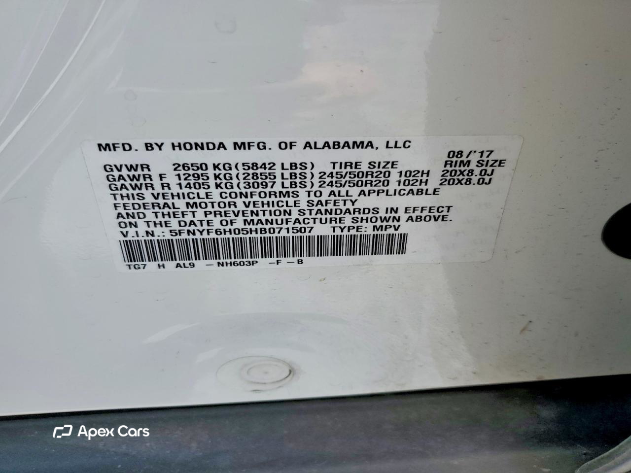 Honda Pilot 2017