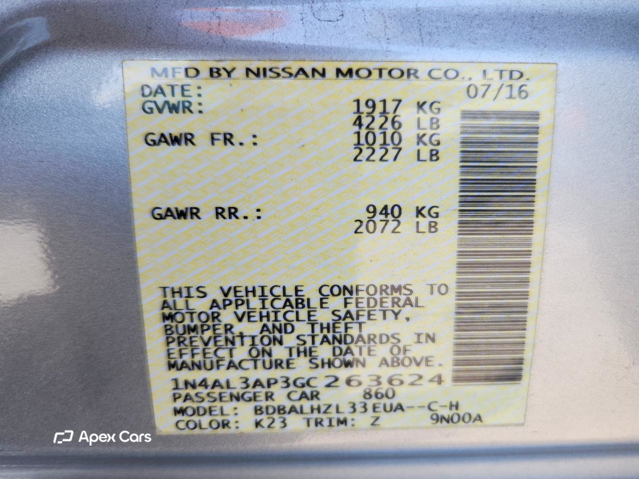 Nissan Altima 2016