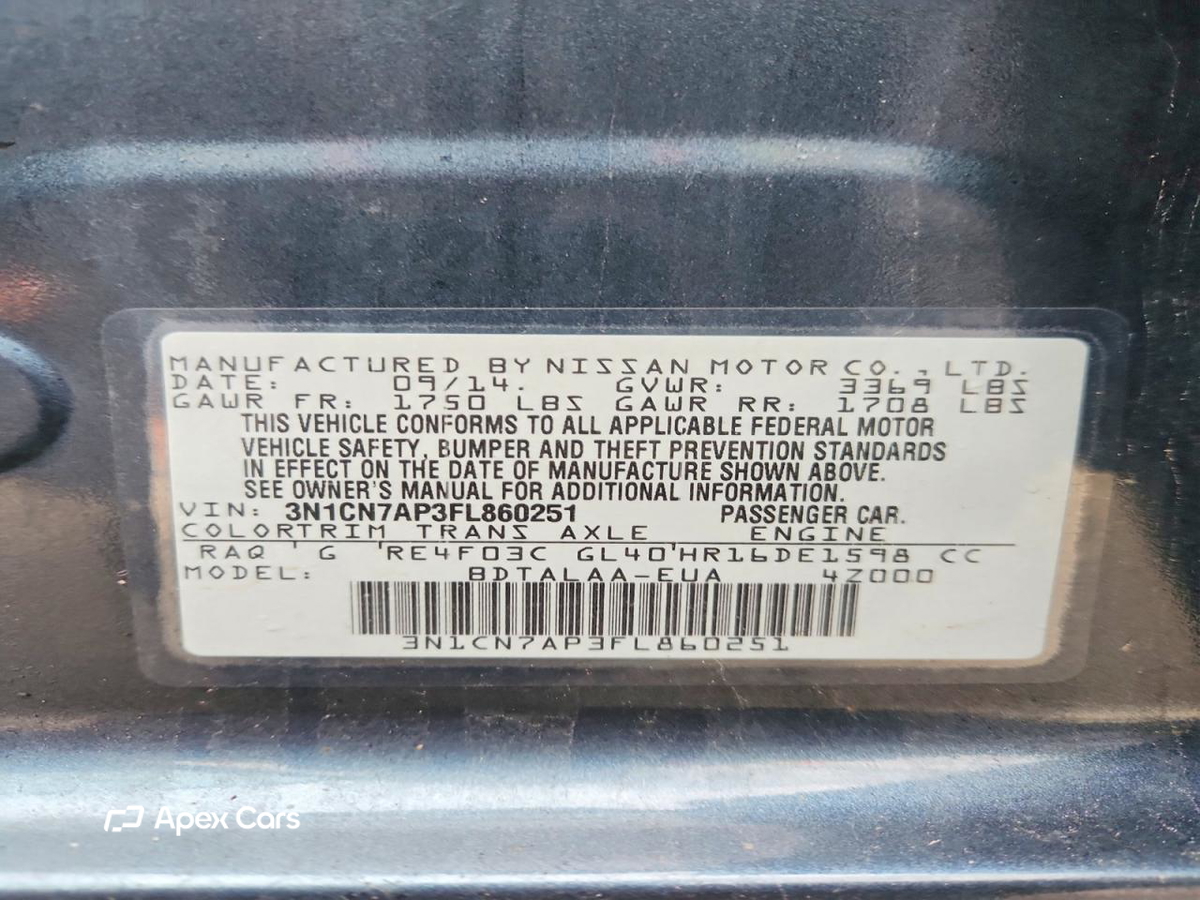 Nissan Versa 2015