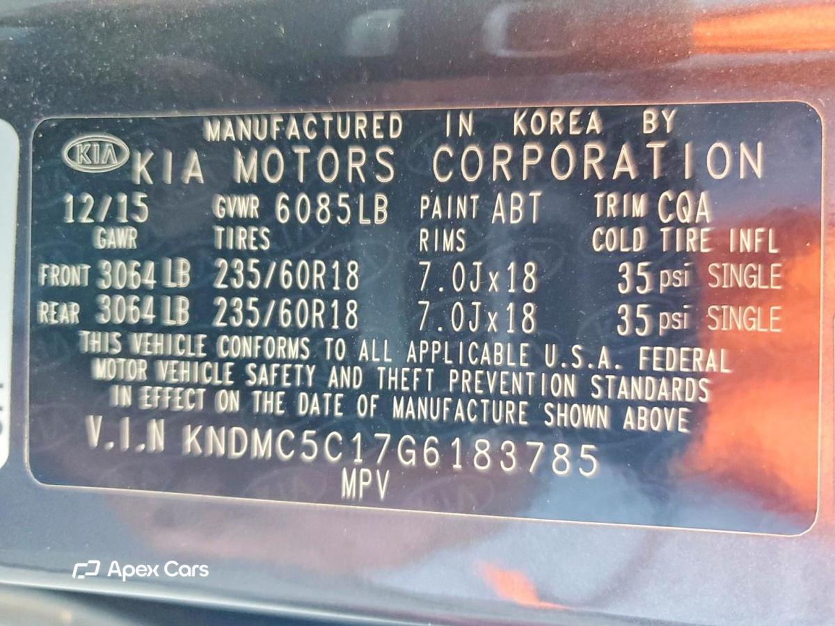 Kia Sedona 2016