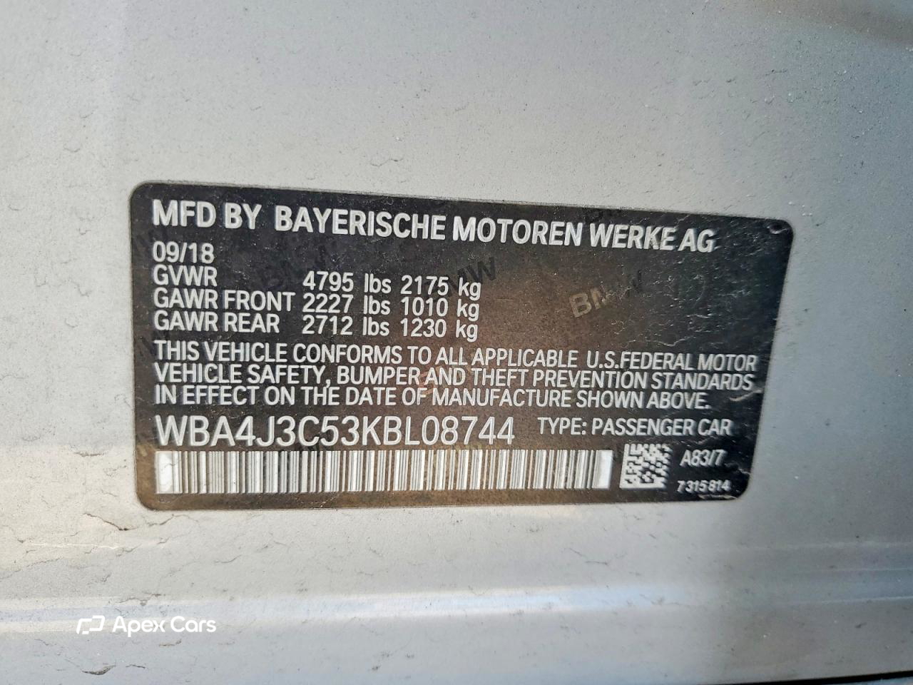 BMW Series 4 2019