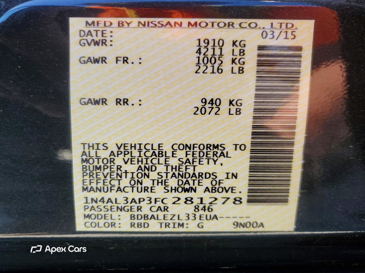 Nissan Altima 2015