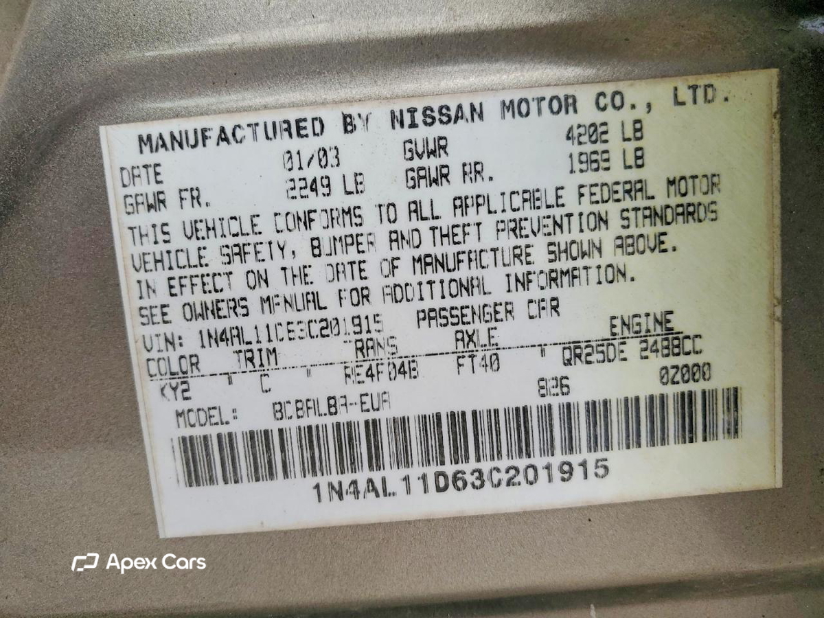 Nissan Altima 2003