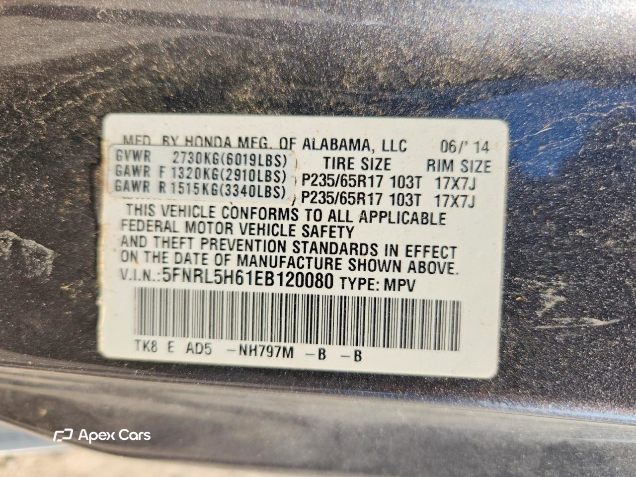 Honda Odyssey 2014