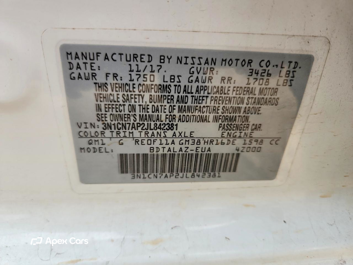 Nissan Versa 2018