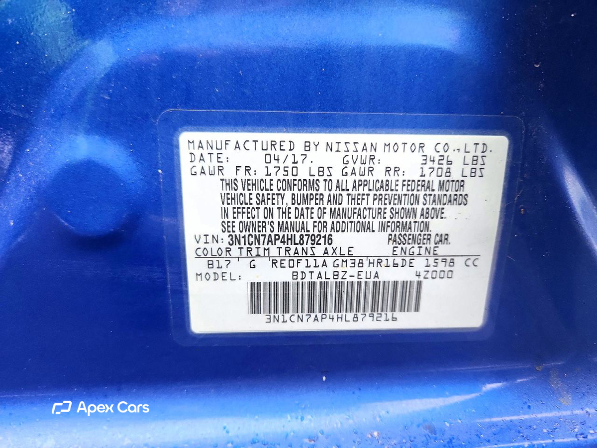Nissan Versa 2017