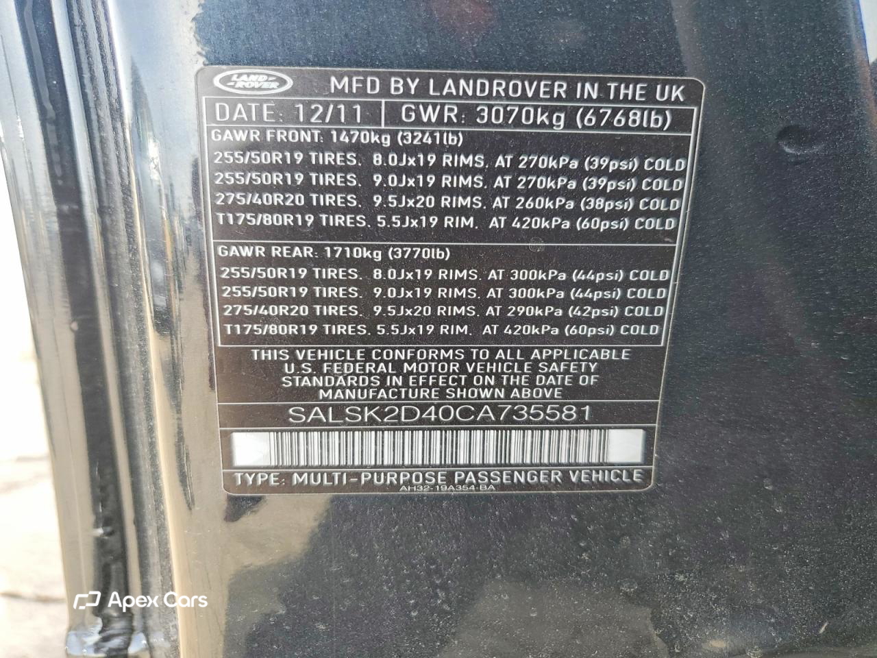 Land Rover Range Rover 2012