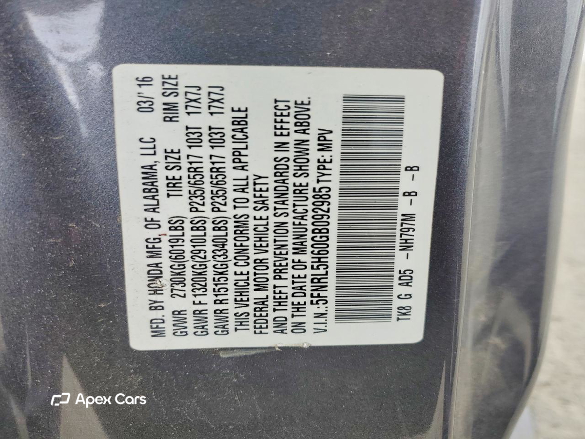 Honda Odyssey 2016
