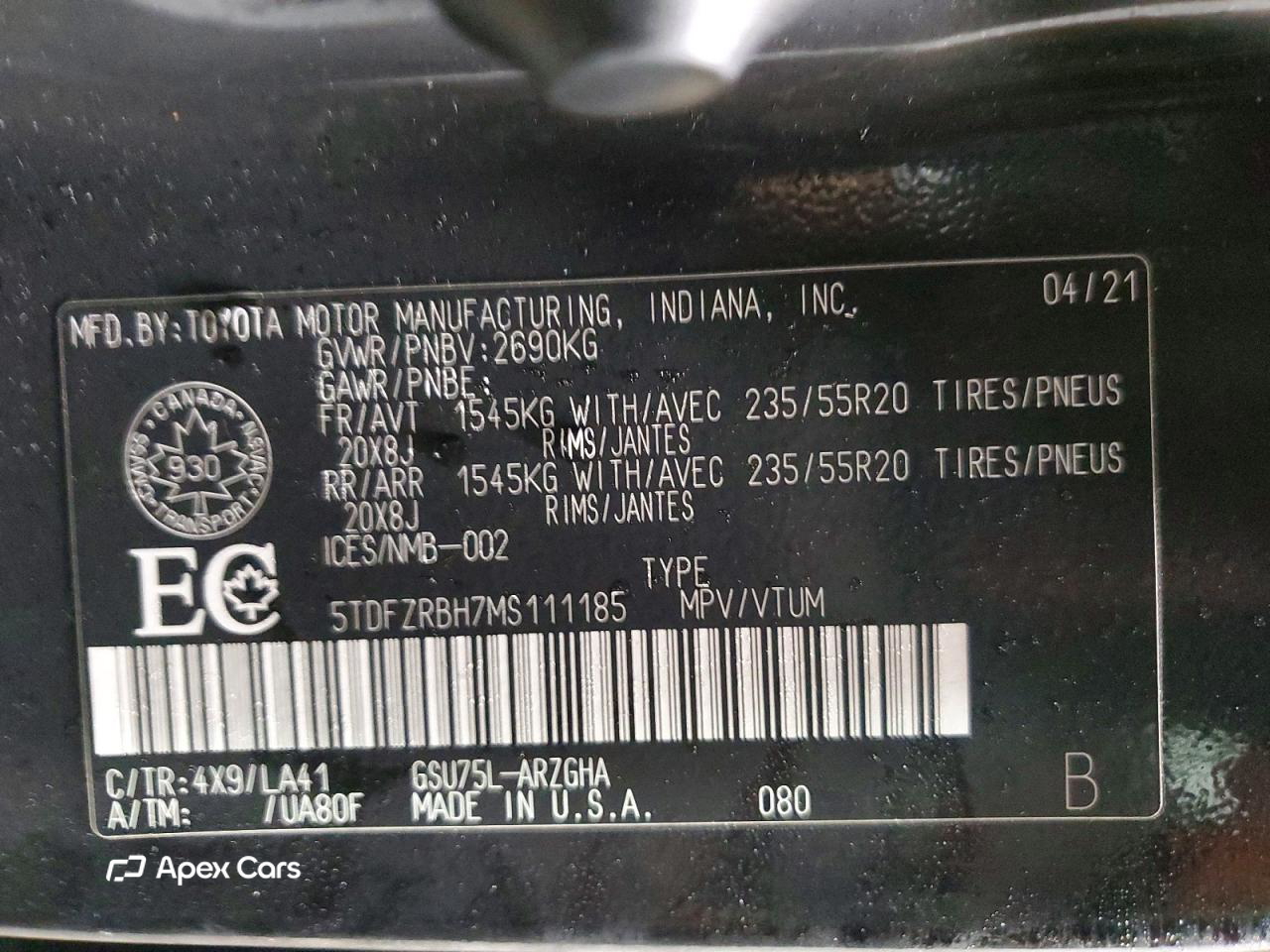 Toyota Highlander 2021