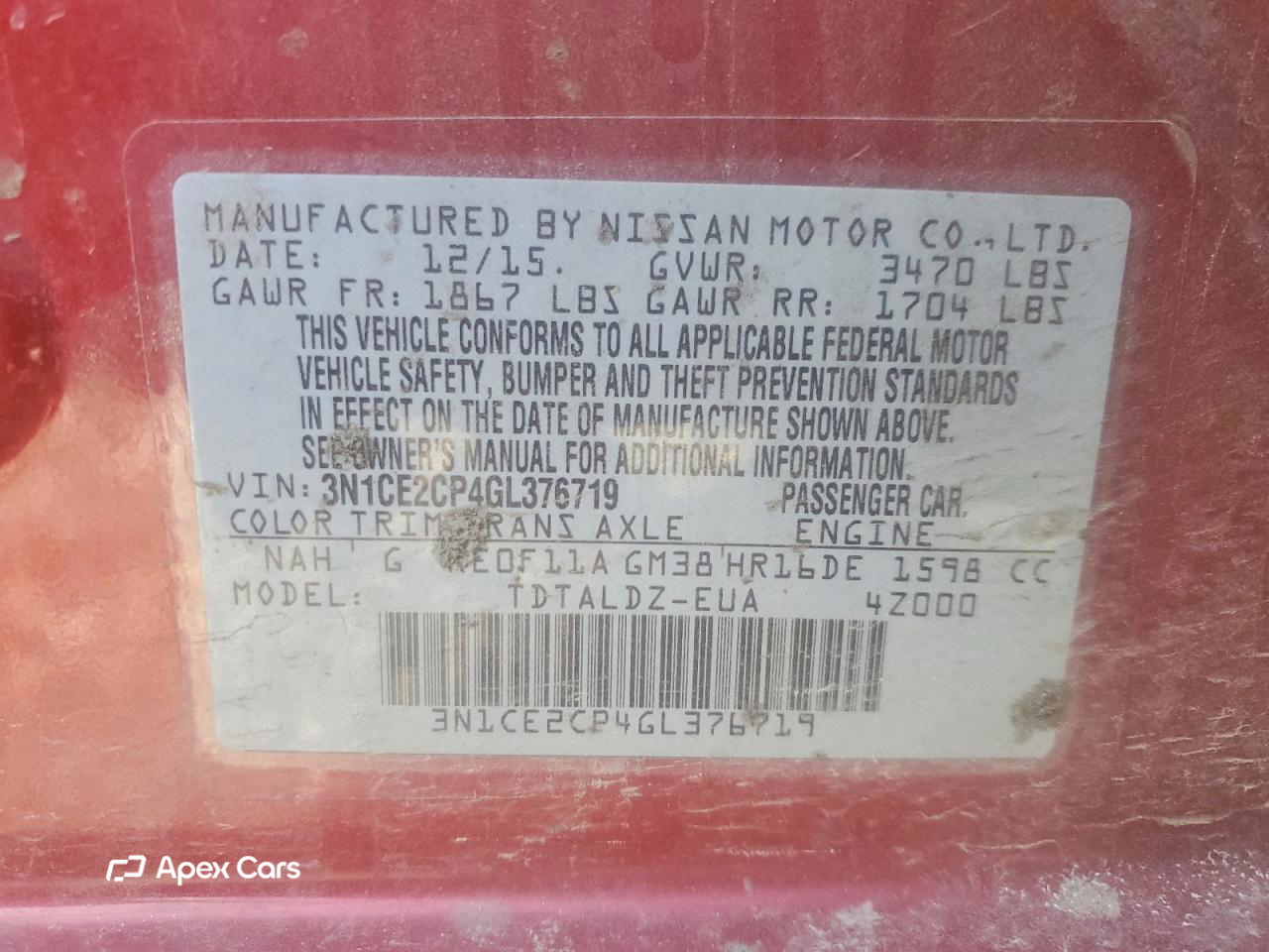 Nissan Versa 2016