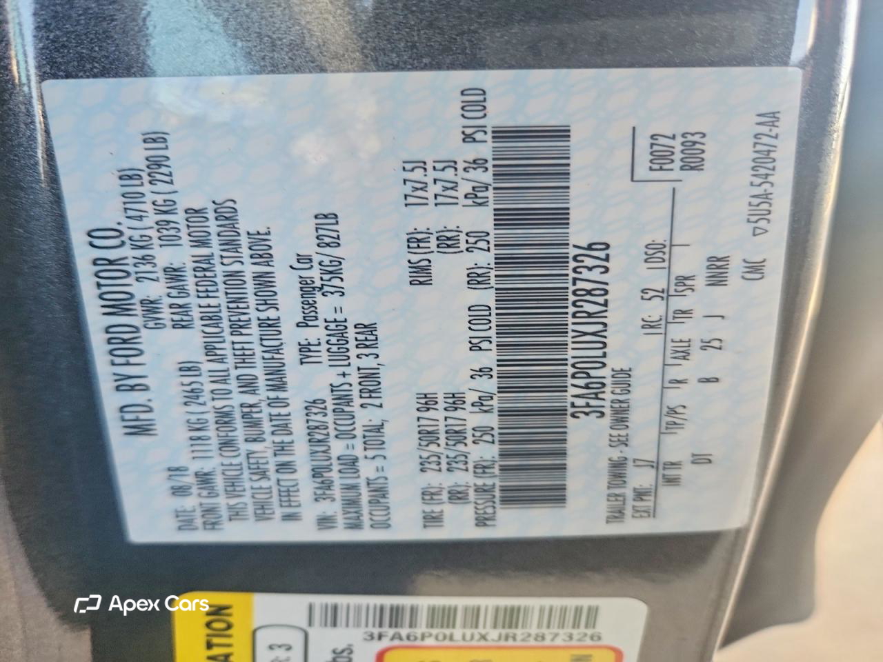 Ford Fusion 2018