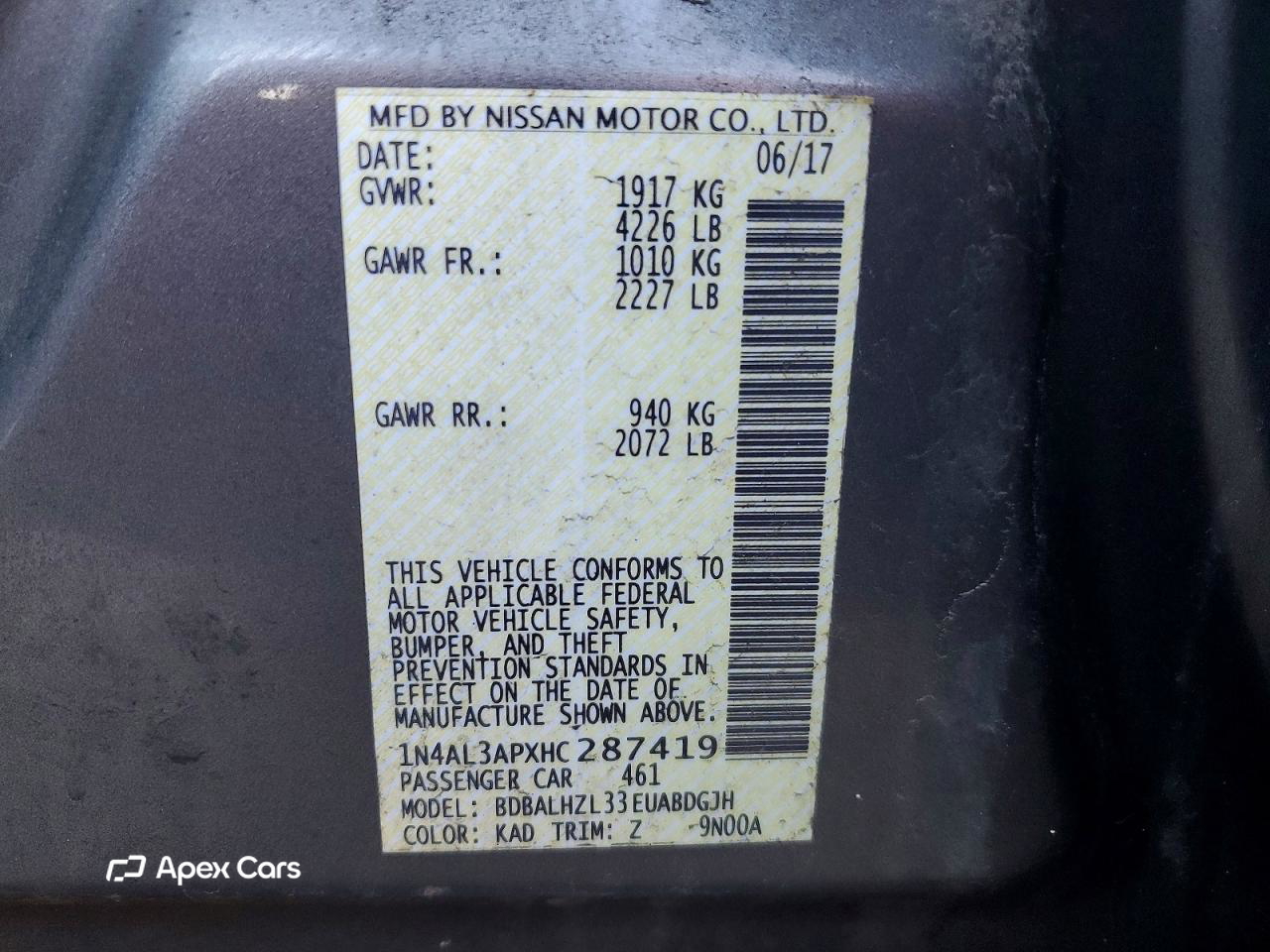 Nissan Altima 2017