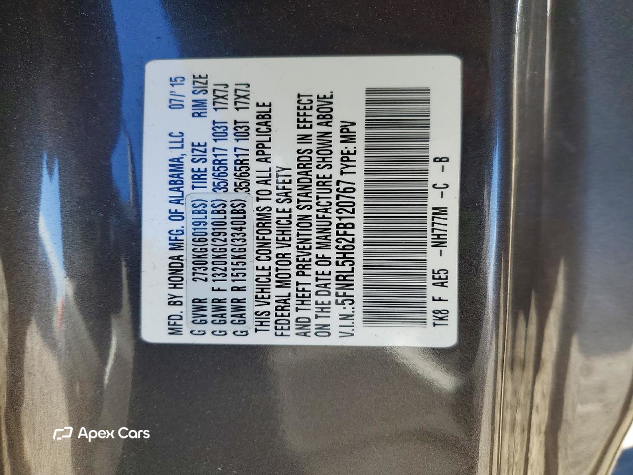 Honda Odyssey 2015