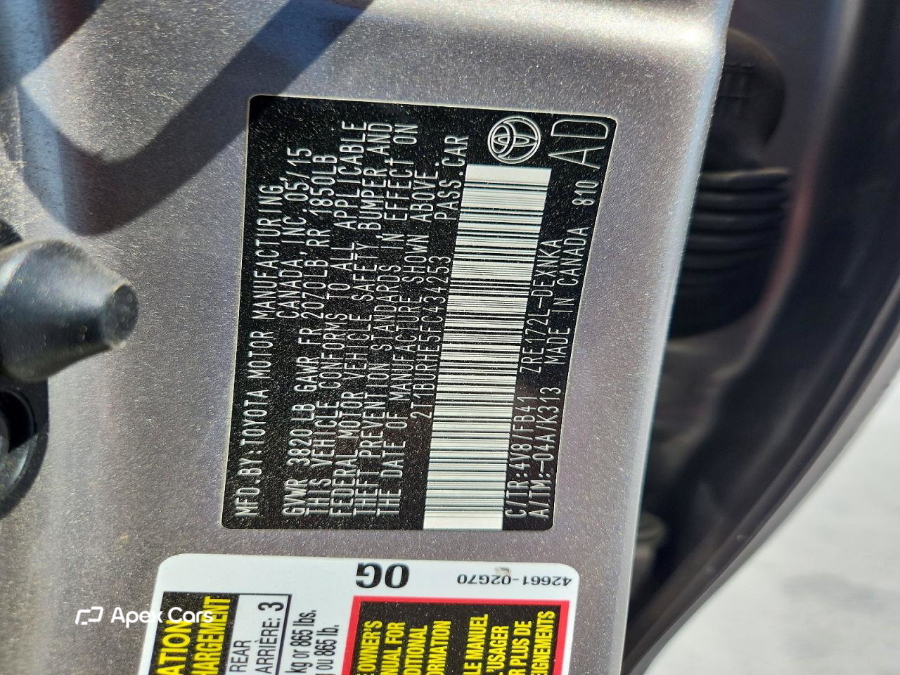 Toyota Corolla 2015