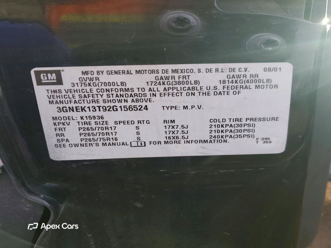 Chevrolet Avalanche 2002