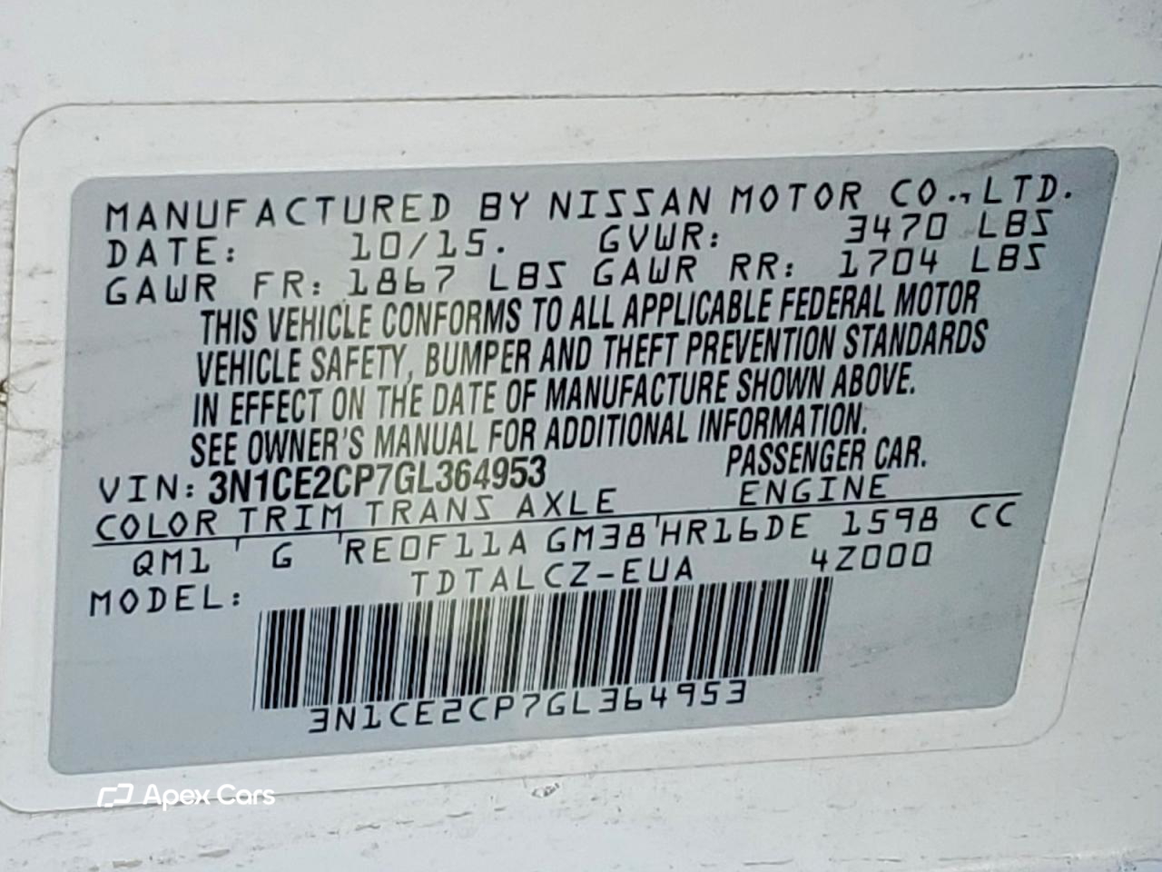 Nissan Versa 2016