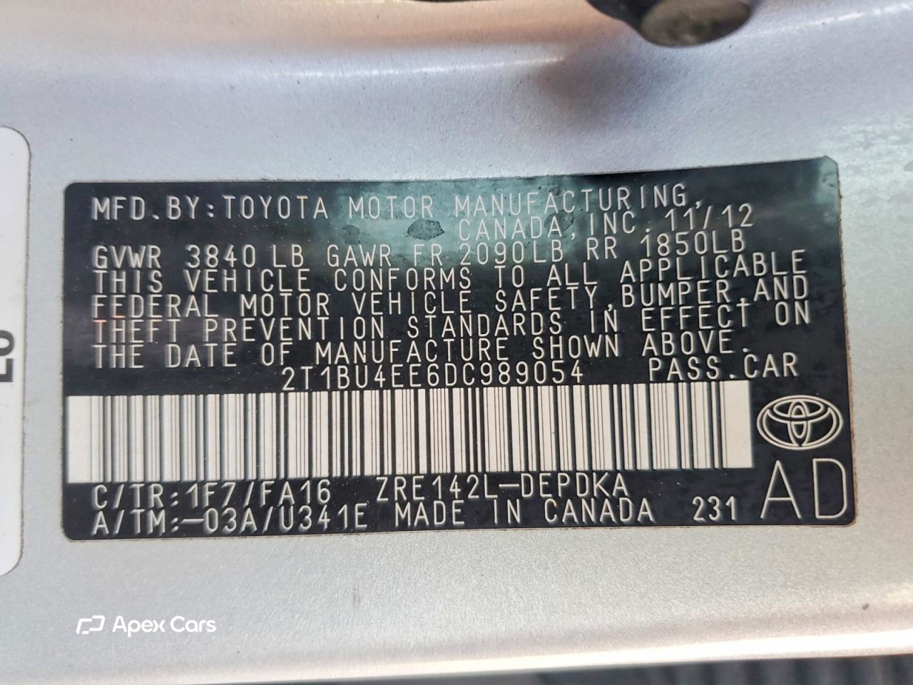 Toyota Corolla 2013