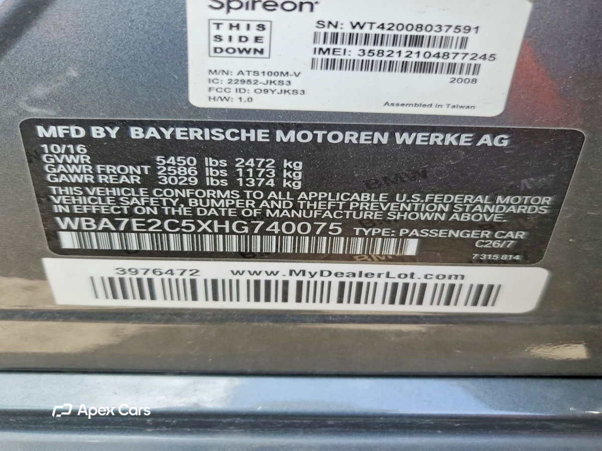 BMW Series 7 2017