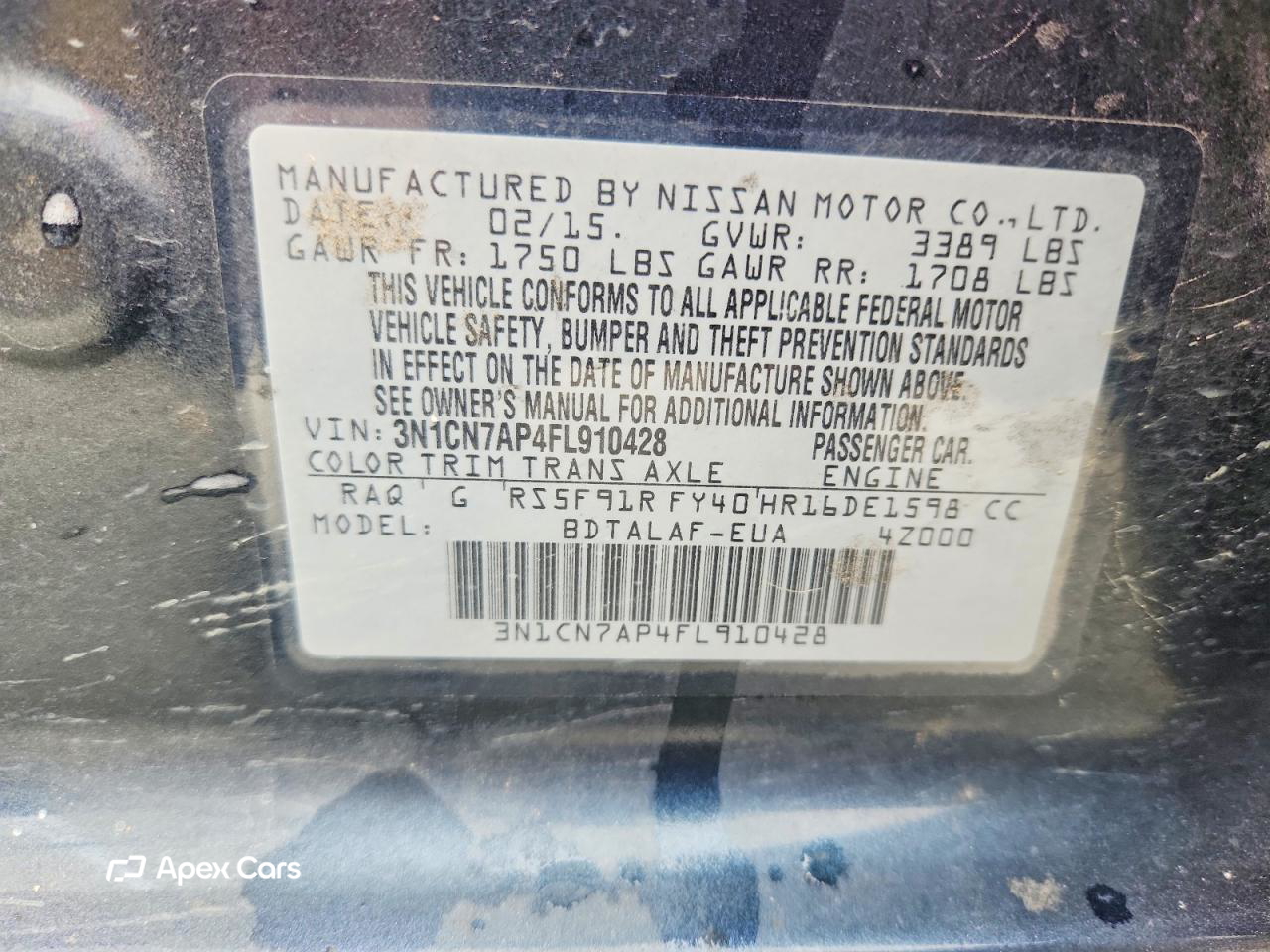Nissan Versa 2015