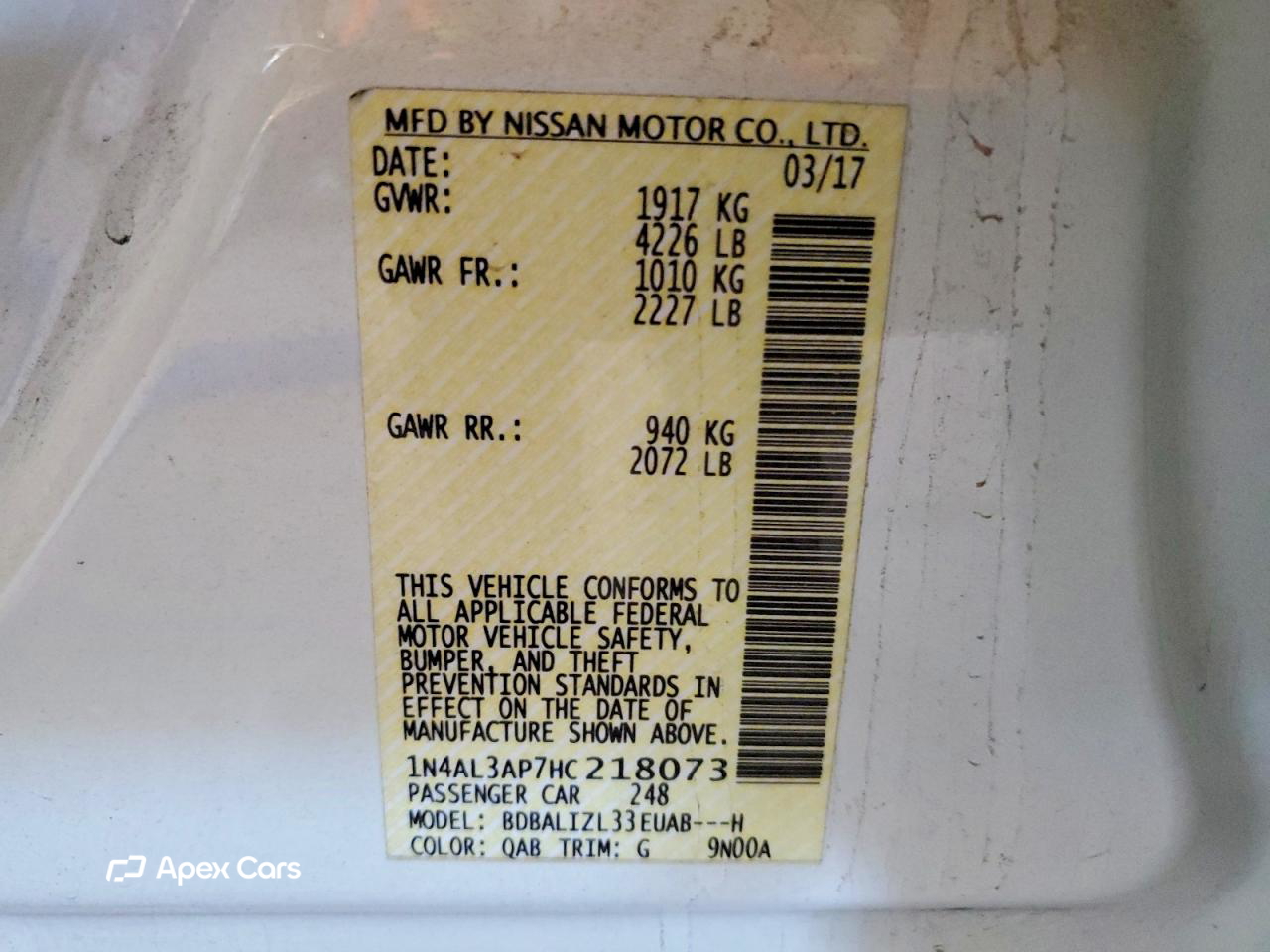 Nissan Altima 2017