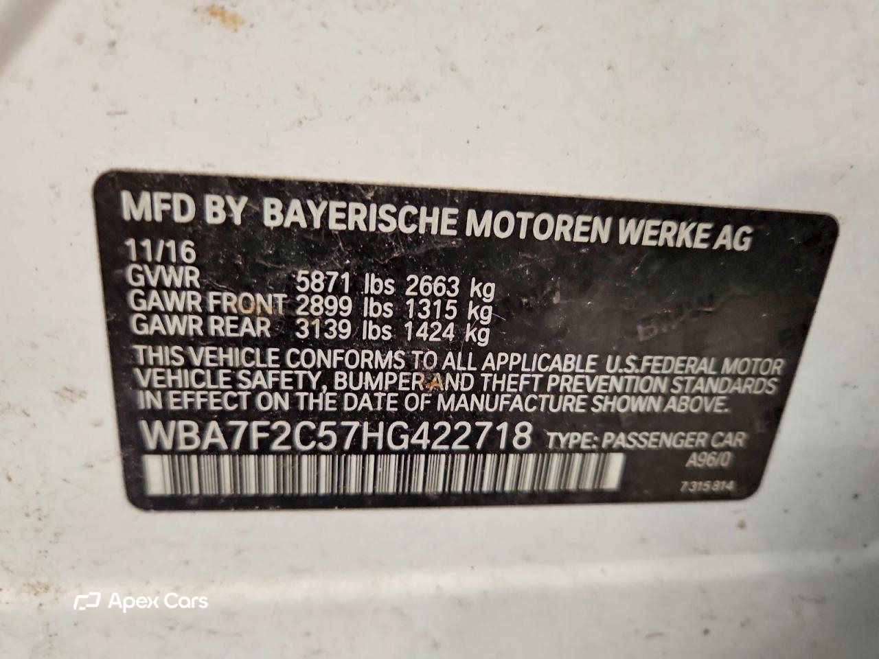 BMW Series 7 2017