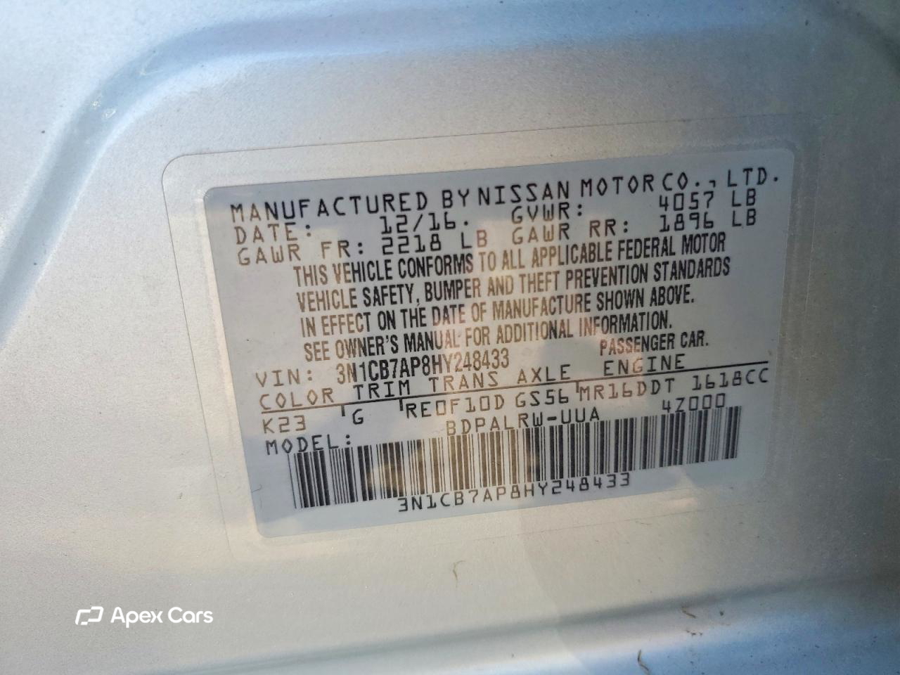 Nissan Sentra 2017