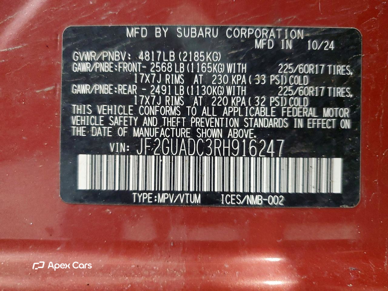 Subaru XV 2024