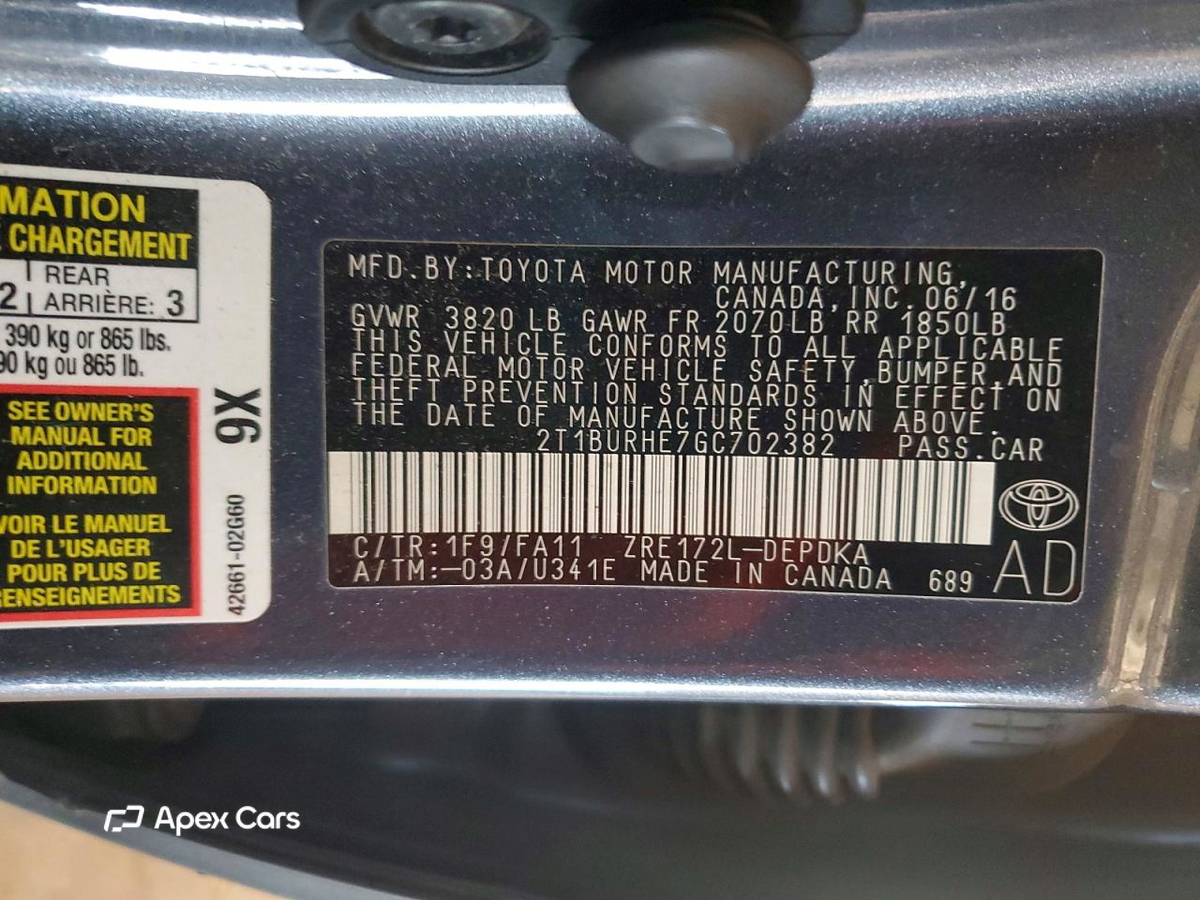 Toyota Corolla 2016