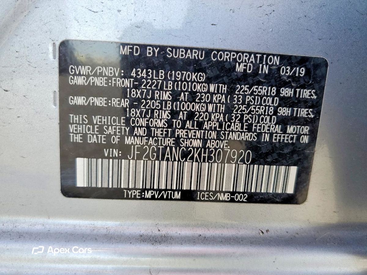 Subaru XV 2019