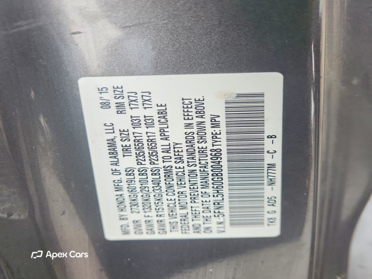 Honda Odyssey 2016