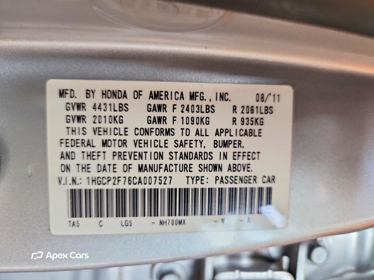Honda Accord 2012