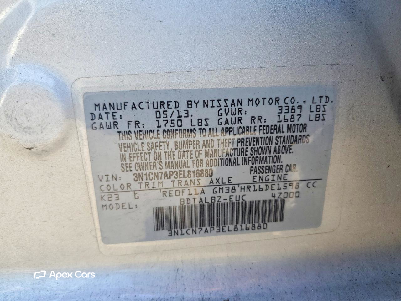 Nissan Versa 2014