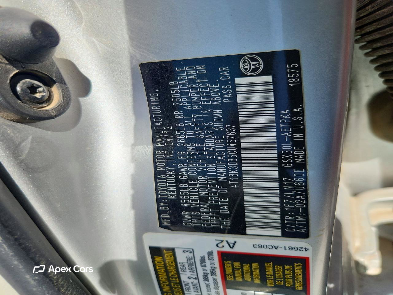 Toyota Avalon 2012