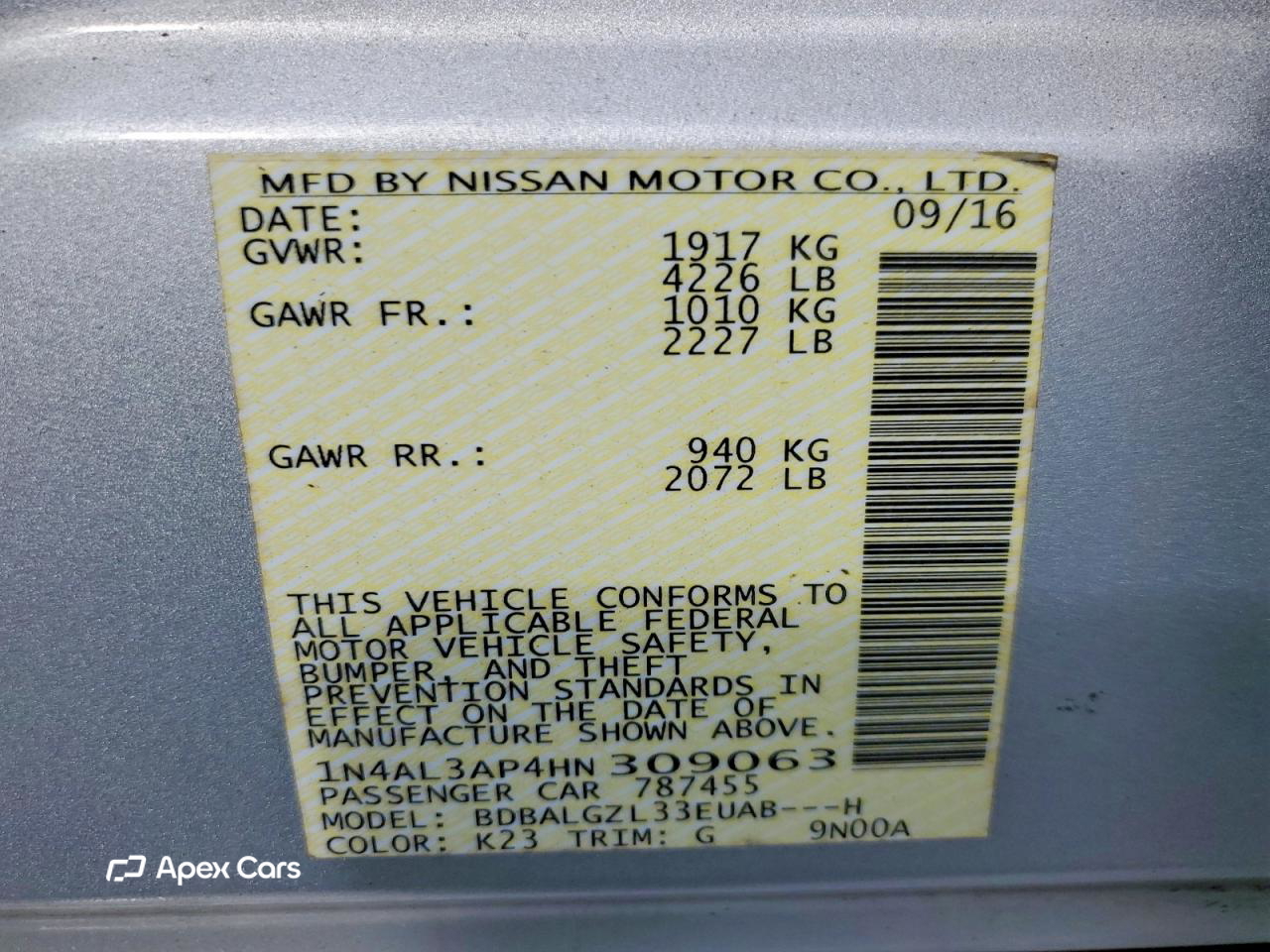 Nissan Altima 2017